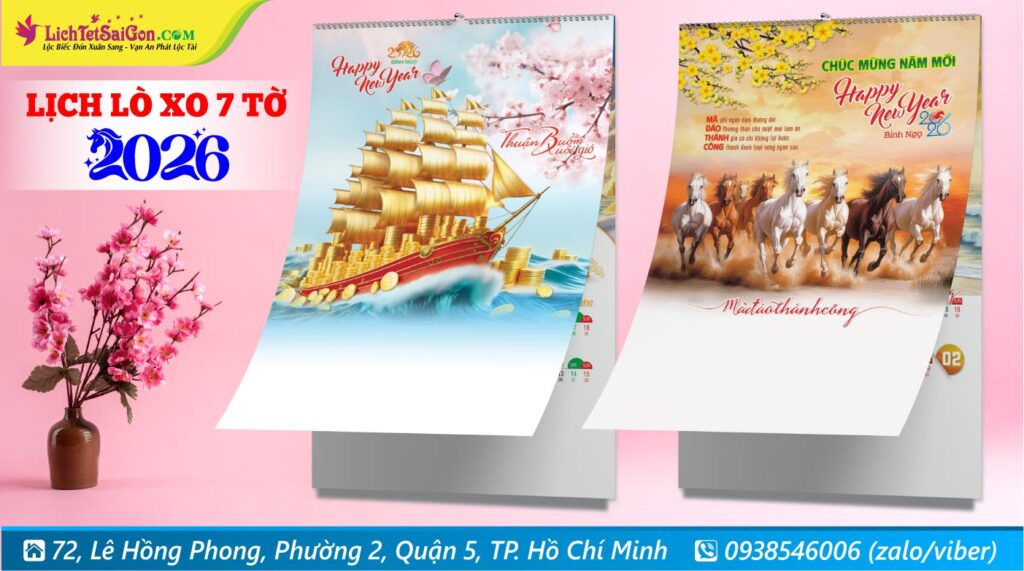 Banner Lịch Lò Xo 7 Tờ 2026