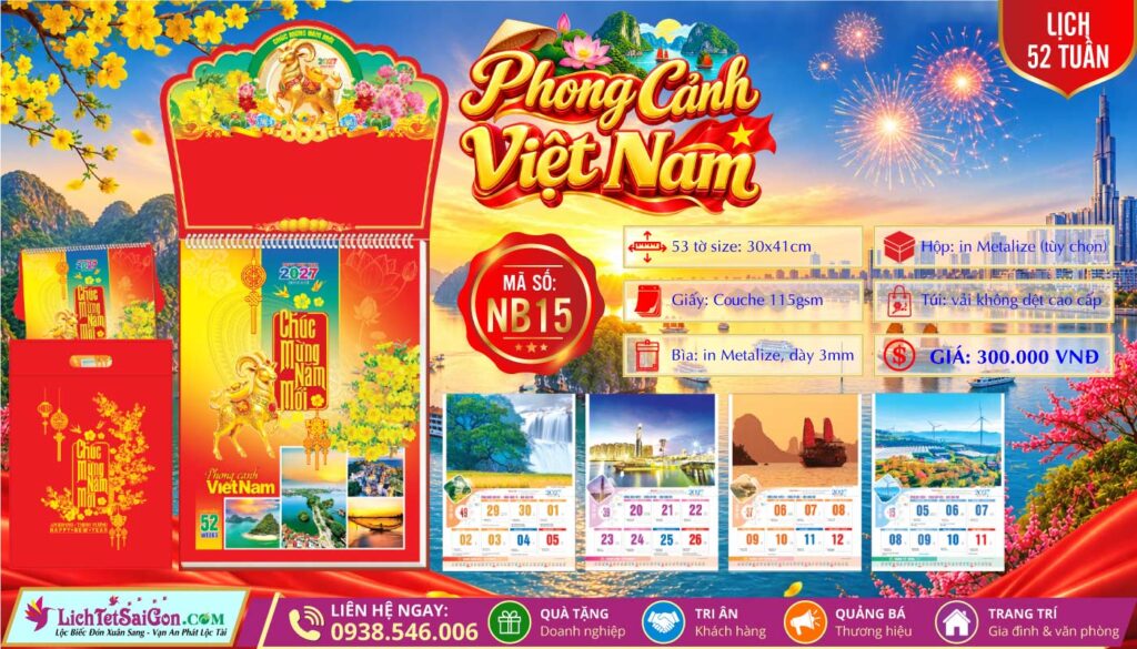Lịch 52 Tuần - NB15 - Phong Cảnh Việt Nam