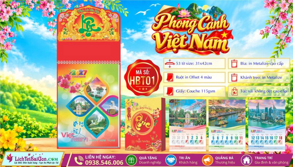 Lịch 52 Tuần - HBT01 - Phong Cảnh Việt Nam