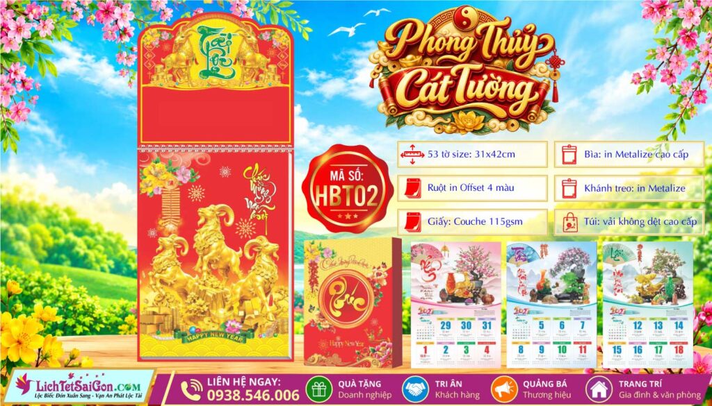 Lịch 52 Tuần - HBT02 - Phong Thủy Cát Tường