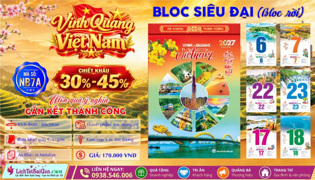 Bloc Rời (20x30cm) - NB7A - Vinh Quang Việt Nam