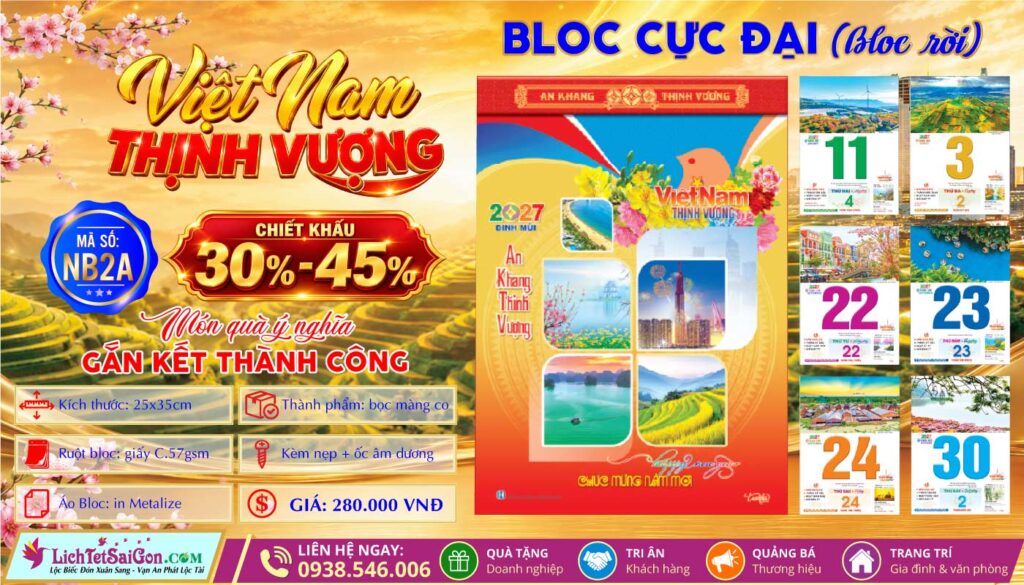Bloc Rời (25x35cm) - NB2A - Việt Nam Thịnh Vượng