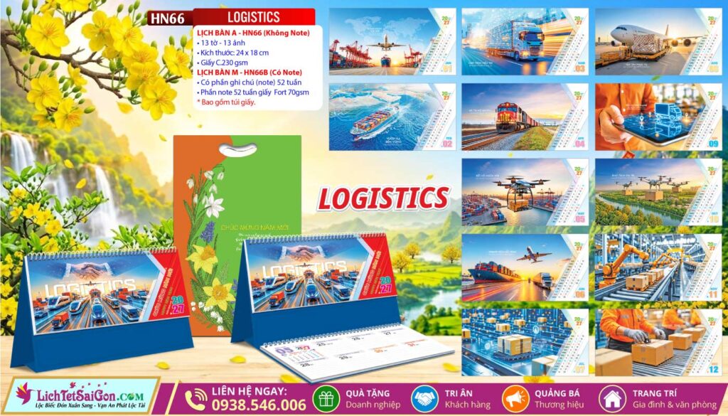 Lịch Để Bàn A & M (24x18cm) - HN66 - Logistics