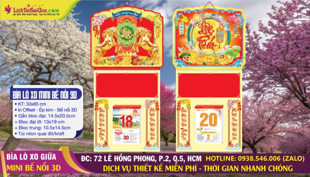 Bìa Lò Xo Mini (33x65) Bế Nổi