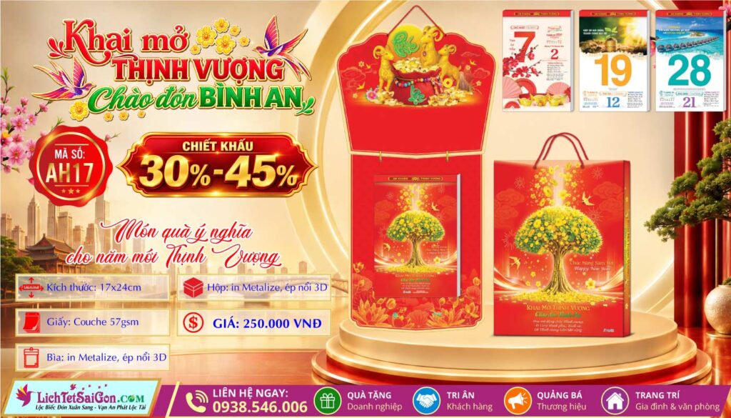[Mã Số: AH17] Bloc Đại Đặc Biệt (17x24cm) - Khai Mở Thịnh Vượng Chào Đón Bình An