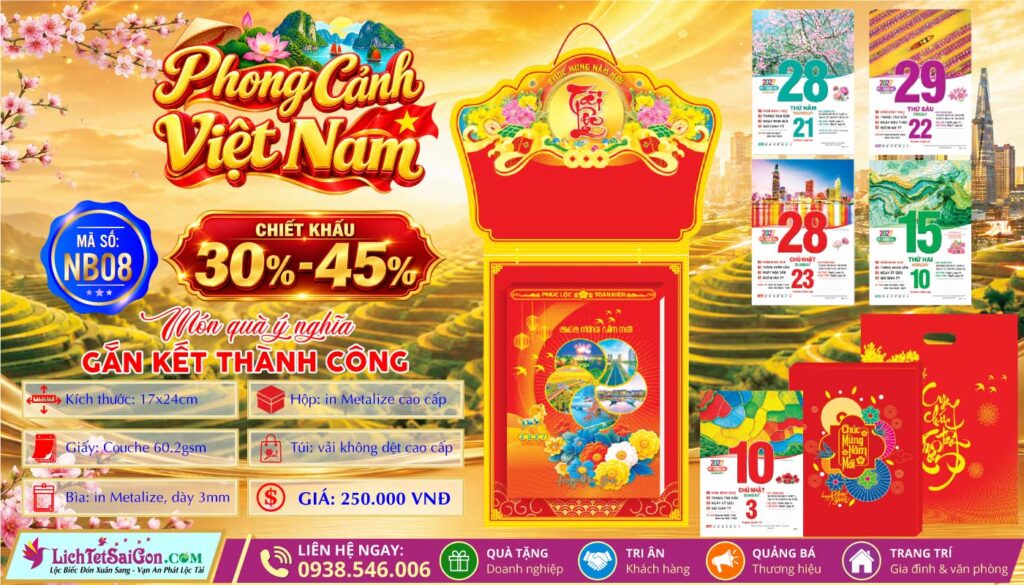 [Mã Số: NB08] Bloc Đại Đặc Biệt (17x24cm) - Phong Cảnh Việt Nam