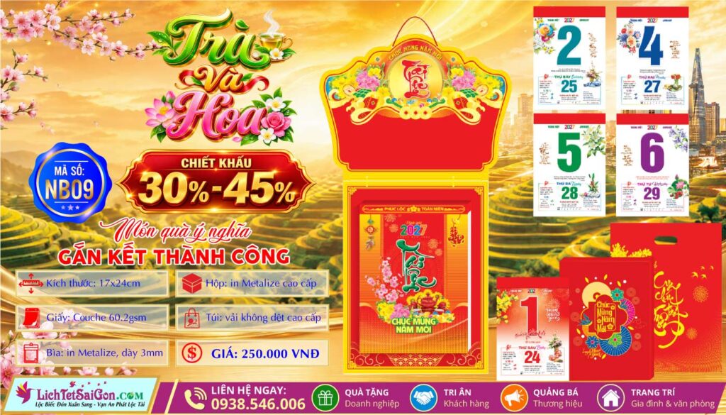 [Mã Số: NB09] Bloc Đại Đặc Biệt (17x24cm) - Trà Và Hoa
