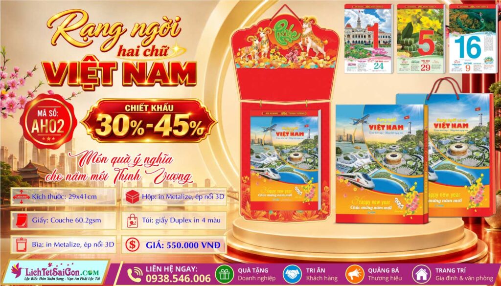 [Mã Số; AH02] Bloc Siêu Cực Đại (29x41cm) - Rạng Ngời Hai Chữ Việt Nam