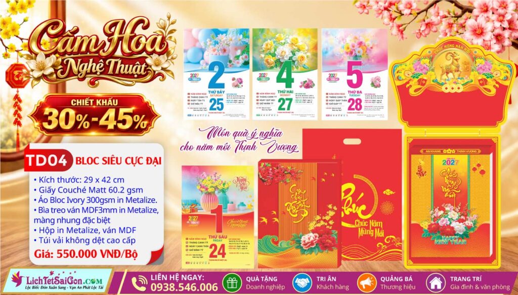 [Mã Số: TD04] Bloc Siêu Cực Đại (29x42cm) - Cắm Hoa Nghệ Thuật (Đầu Treo Dê Vàng)