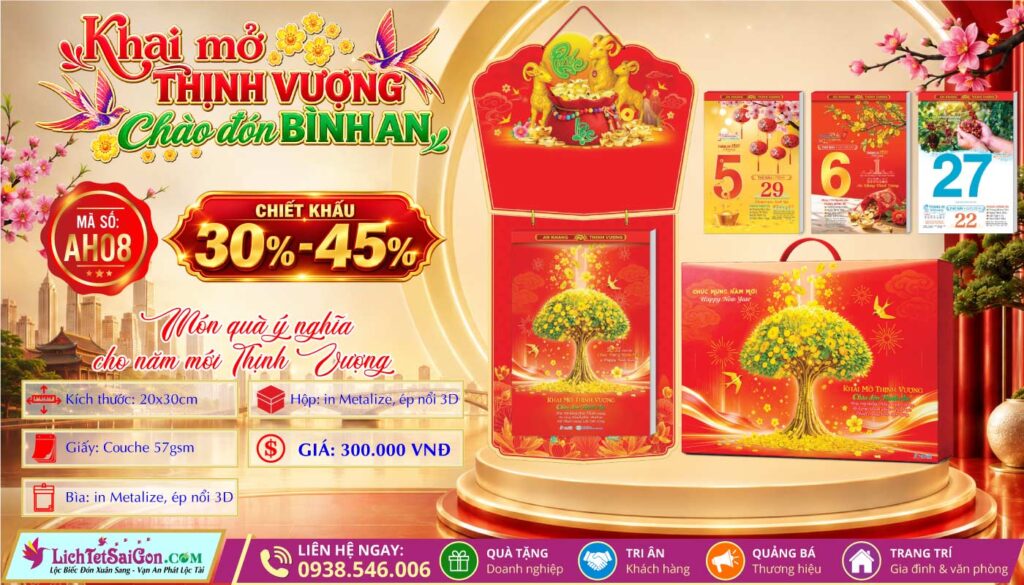 [Mã Số: AH08] Bloc Siêu Đại (20x30cm) - Khai Mở Thịnh Vượng Chào Đón Bình An