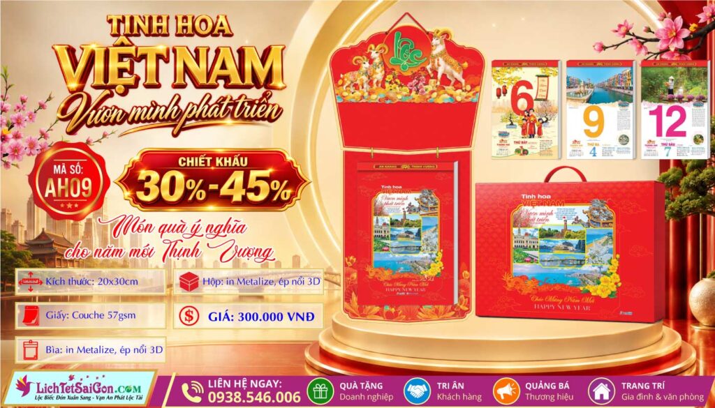 [Mã Số: AH09] Bloc Siêu Đại (20x30cm) - Tinh Hoa Việt Nam Vươn Mình Phát Triển