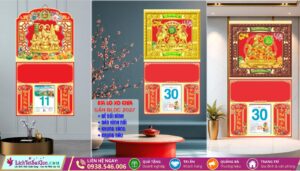 Bìa Lò Xo Giữa Dán Nổi - Bế Nổi - Khung Vàng Khung Nâu thanhnguyen