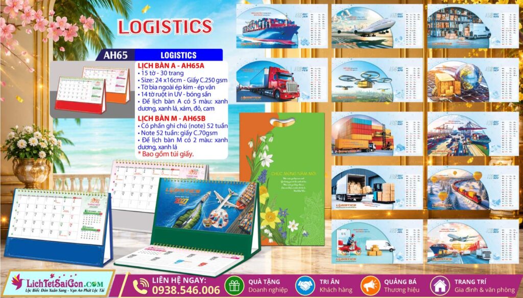 Lịch Để Bàn A & M - MS: AH65 - Logistics