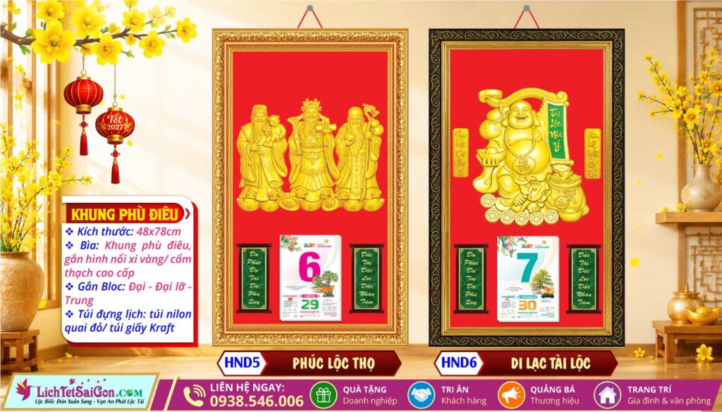 MS: HND5 - Phúc Lộc Thọ + MS: HND6 - Di Lạc Tài Lộc