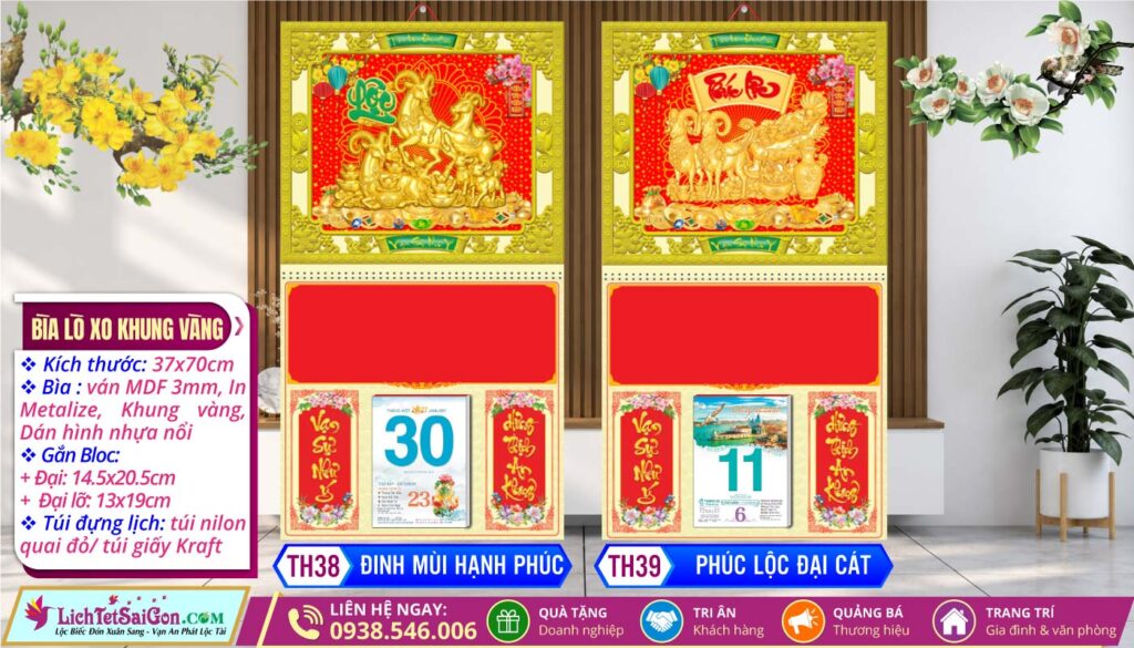 MS: TH38 - Đinh Mùi Hạnh Phúc + MS: TH39 - Phúc Lộc Đại Cát