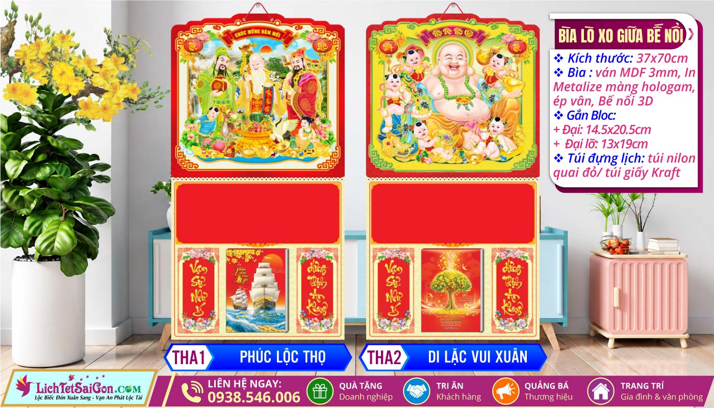 MS: THA1 - Phúc Lộc Thọ + MS: THA2 - Di Lặc Vui Xuân