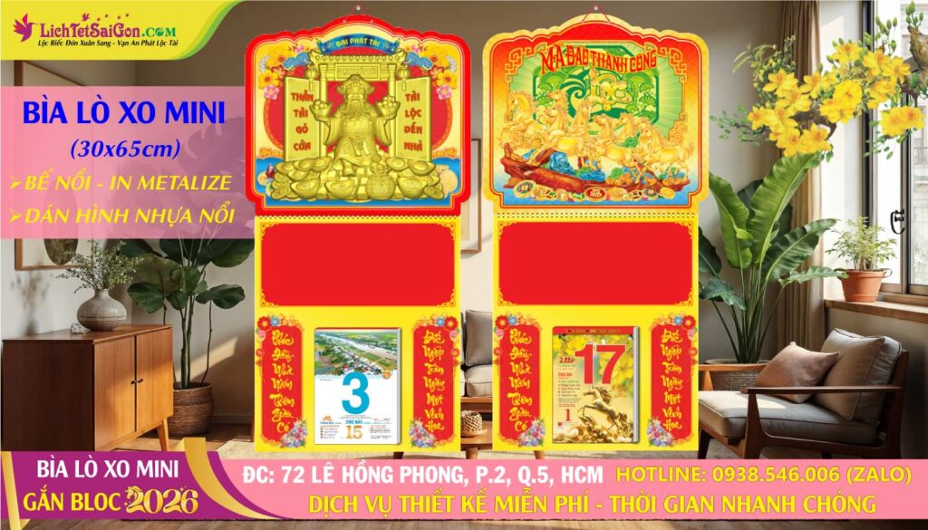 Bìa Lò Xo Mini (30x65cm) Dán Nổi Gắn Bloc 2026