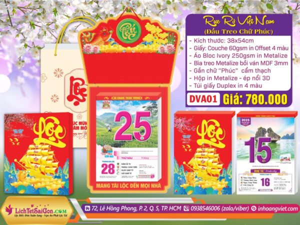 Bloc Siêu Cực Đại (38x54cm) - DVA01 - Rực Rỡ Việt Nam (Chữ Phúc)
